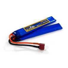 Аккумулятор для страйкбола Giant Power (Dinogy) Li-Pol 1300 мАч 7.4 В 130x21x6,5 мм T-Plug 25C