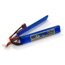 Аккумулятор для страйкбола Giant Power (Dinogy) Li-Pol 1300 мАч 11.1 В 130x21x12,5 мм T-Plug 25C
