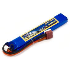 Аккумулятор для страйкбола Giant Power (Dinogy) Li-Pol 1300 мАч 7.4 В 130x21x12,5 мм T-Plug 25C