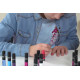 Дитячий лак-олівець для нігтів Malinos Creative Nails на водній основі (2 кольори Чорний + Блакитний)