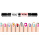 Дитячий лак-олівець для нігтів Malinos Creative Nails на водній основі (2 кольори Нюд + Білий)