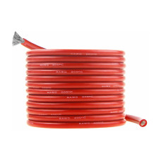 Провід силіконовий QJ 8 AWG (червоний), 1 метр