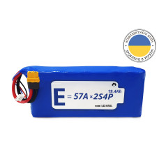 Аккумуляторная сборка 2S4P Energy Life 19700мАч LG 21700-M50L Li-Ion 12AWG XT60-F