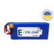 Аккумуляторная сборка 2S4P Energy Life 19700мАч LG 21700-M50L Li-Ion 12AWG XT60-F